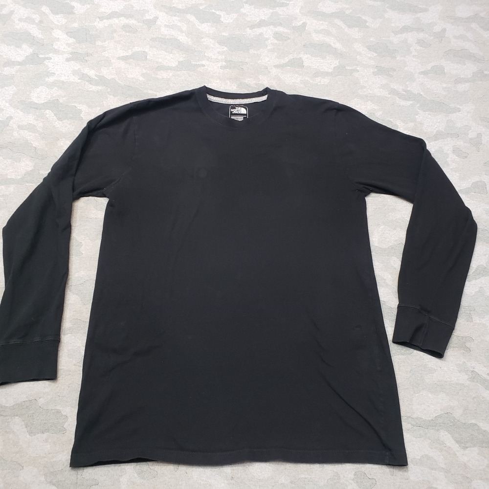 The North Face Shirt Mens Medium Black Classic Fit Long Sleeve Outdoors Camp